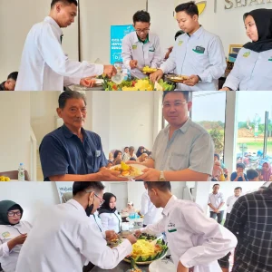 pengambilan tumpeng oleh staff CiruasLand